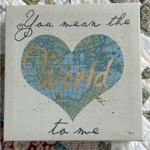 Heart Map Canvas Art